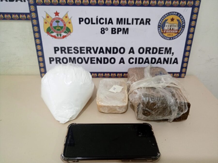 PM apreende mais de 1 Kg de droga na Br 364 sentido Sena Madureira/Manoel Urbano