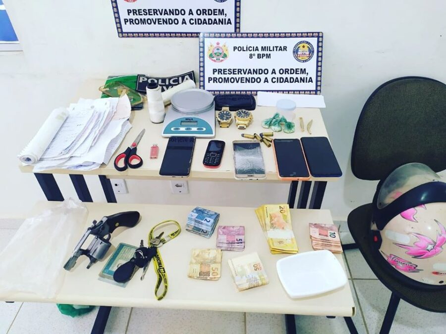 PM e Civil realizam operação e prendem em flagrante um suspeito na área central de Sena