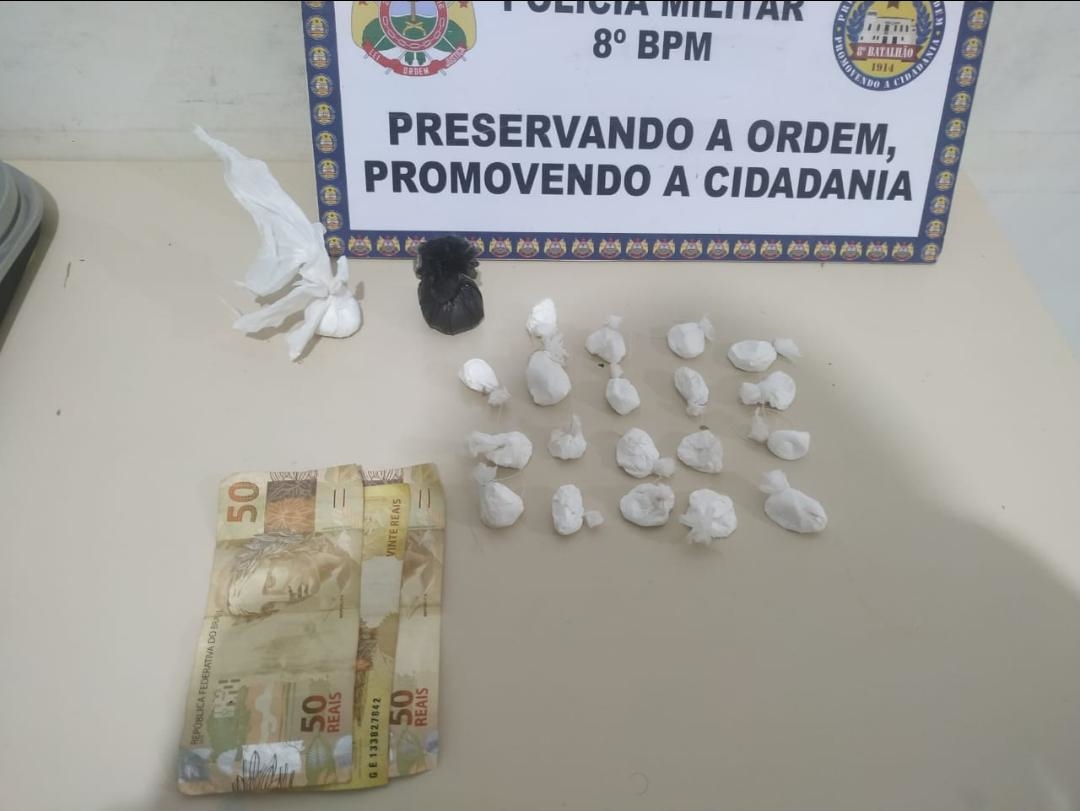 PM de Sena Madureira apreende droga e dinheiro no bairro Bom Sucesso