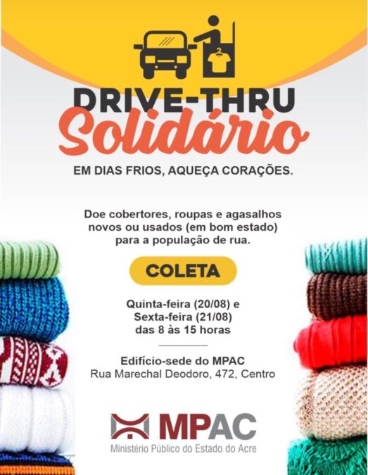 MPAC realiza campanha de doação de agasalhos para população de rua