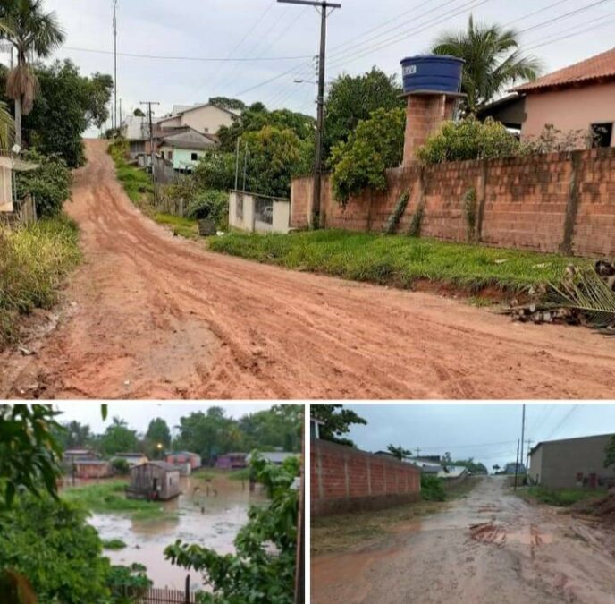 Chuva expõe difícil realidade enfrentada por moradores em vários locais de Sena Madureira