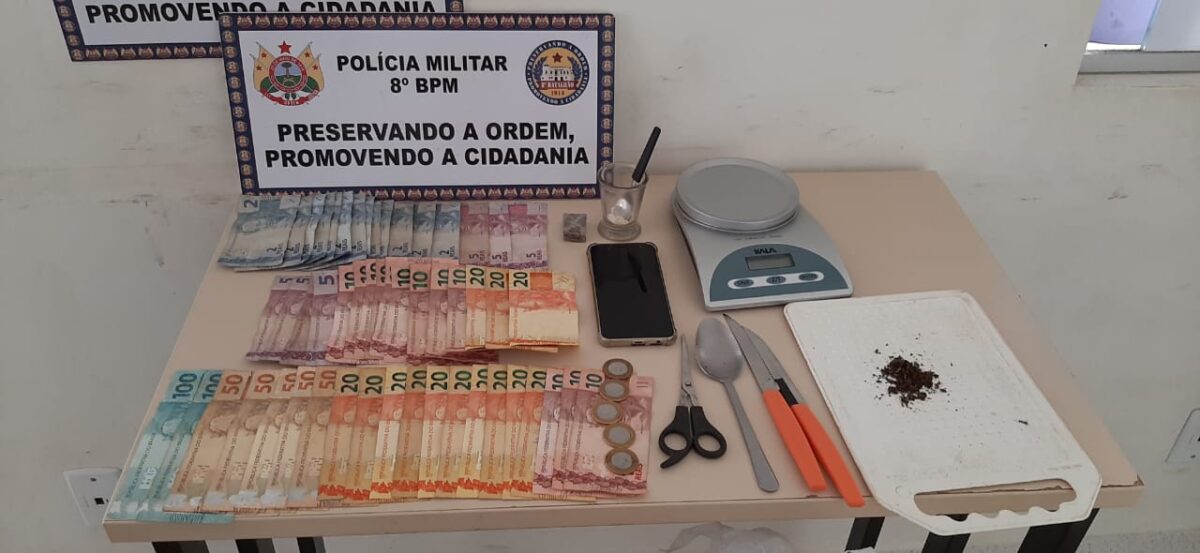 Polícia Militar, através do 8° BPM, entorpecente no Bairro Pista