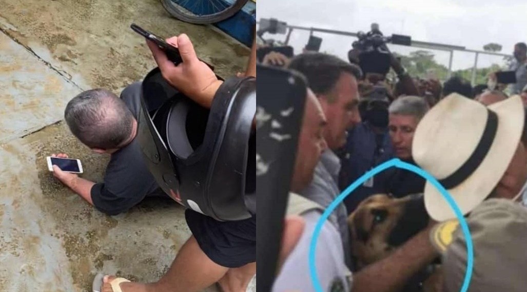 Em Sena, cachorro derruba anão em meio à multidão para tirar foto com Bolsonaro