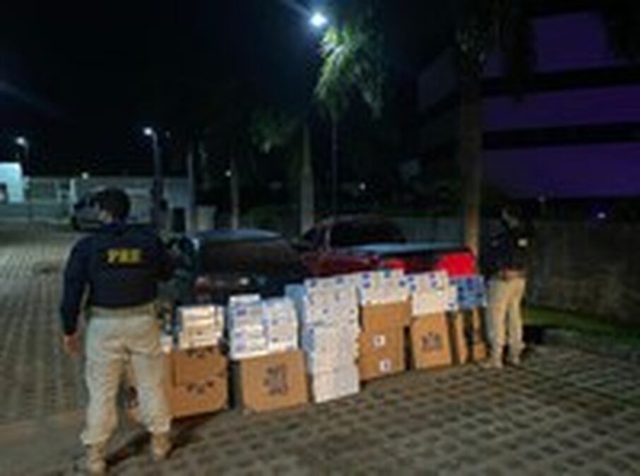 Casal é preso com mais de 20 mil maços de cigarros contrabandeados em Senador Guiomard