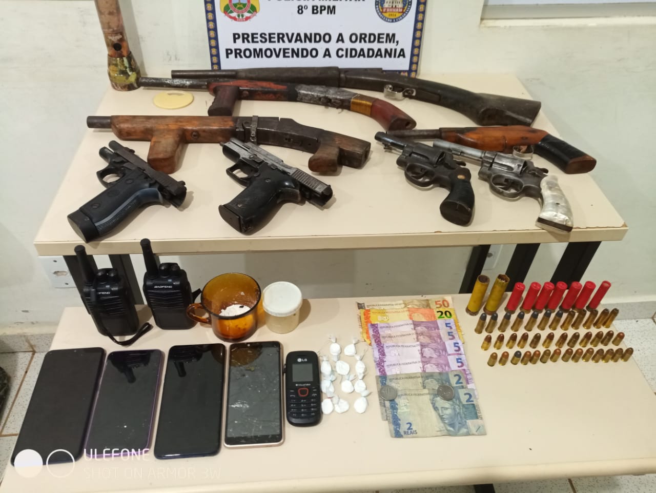 Polícia Militar de Sena Madureira realiza maior apreensão de armas de fogo da história e evita confronto entre organizações criminosas