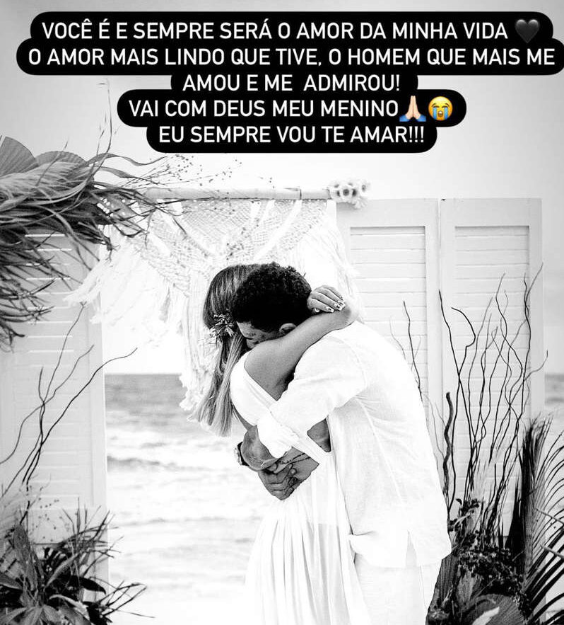Viúva de MC Kevin se despede de funkeiro: ‘Amor mais lindo que tive’
