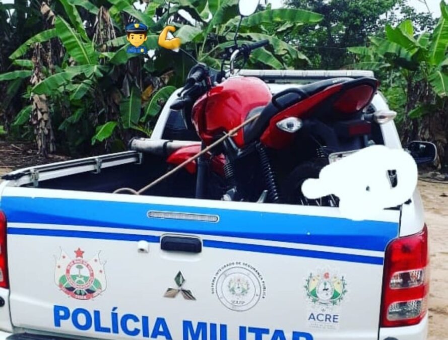 Polícia Militar de Manoel Urbano recupera motocicleta que havia sido subtraída após um “golpe” na OLX em Sena Madureira