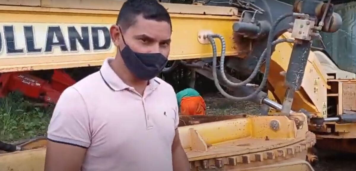 Em vídeo, vereador mostra real situação de máquinas devolvidas pela prefeitura de Sena ao Governo do Estado