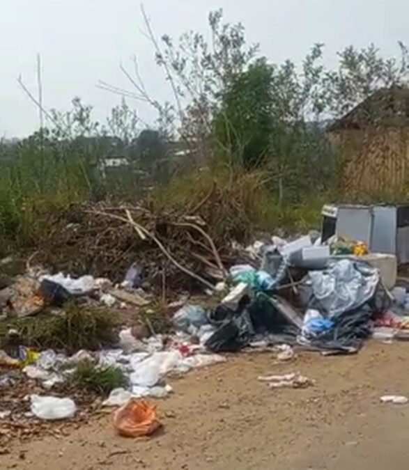 Vídeo: Moradora reclama falta de coleta de lixo no Eugênio Areal e diz que moscas e urubus estão tomando conta das casas