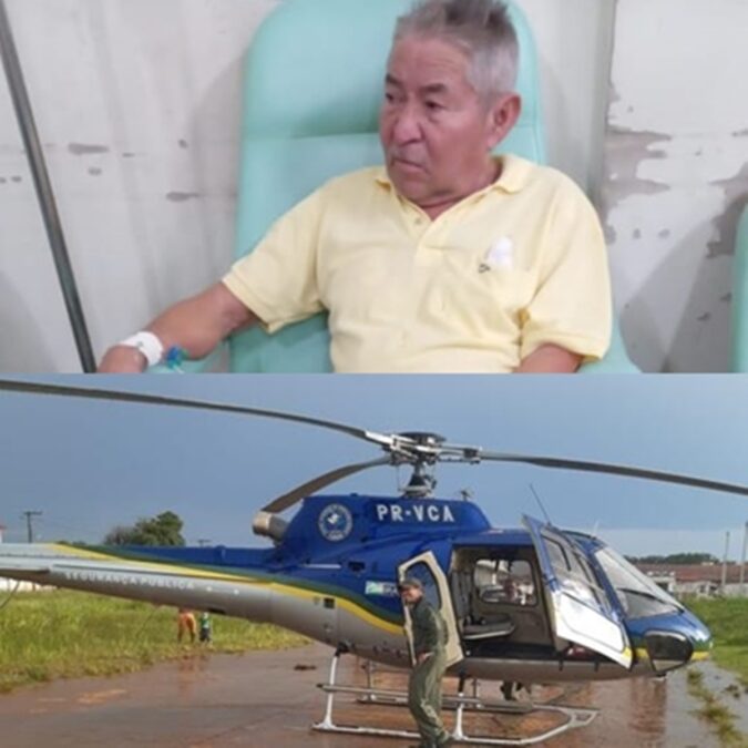Idoso com aneurisma transferido às pressas ontem de helicóptero para o PS de Rio Branco ainda aguarda avaliação médica