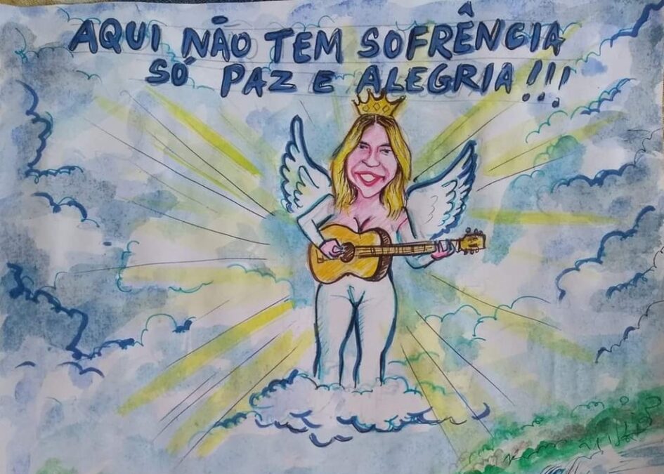Artista acreano homenageia Marília Mendonça em charge: ‘aqui não tem sofrência, só paz e alegria’