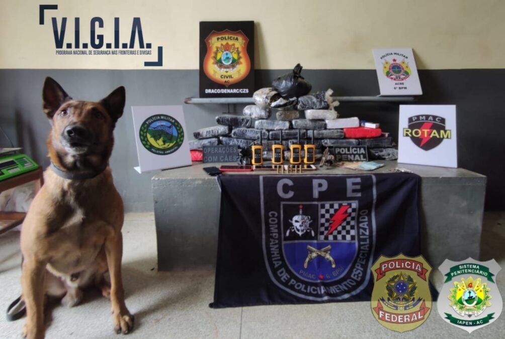 Forças de segurança apreendem quase 30 kg de entorpecente em Cruzeiro do Sul