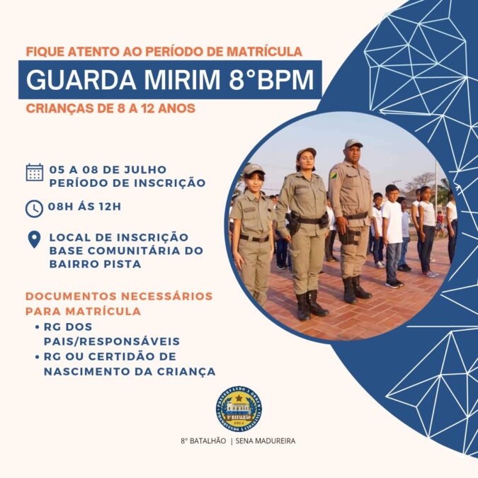 PM de Sena Madureira abre inscrições para o Projeto Guarda Mirim
