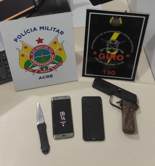 Policiamento com motocicletas apreendem arma de fogo e drogas na Capital