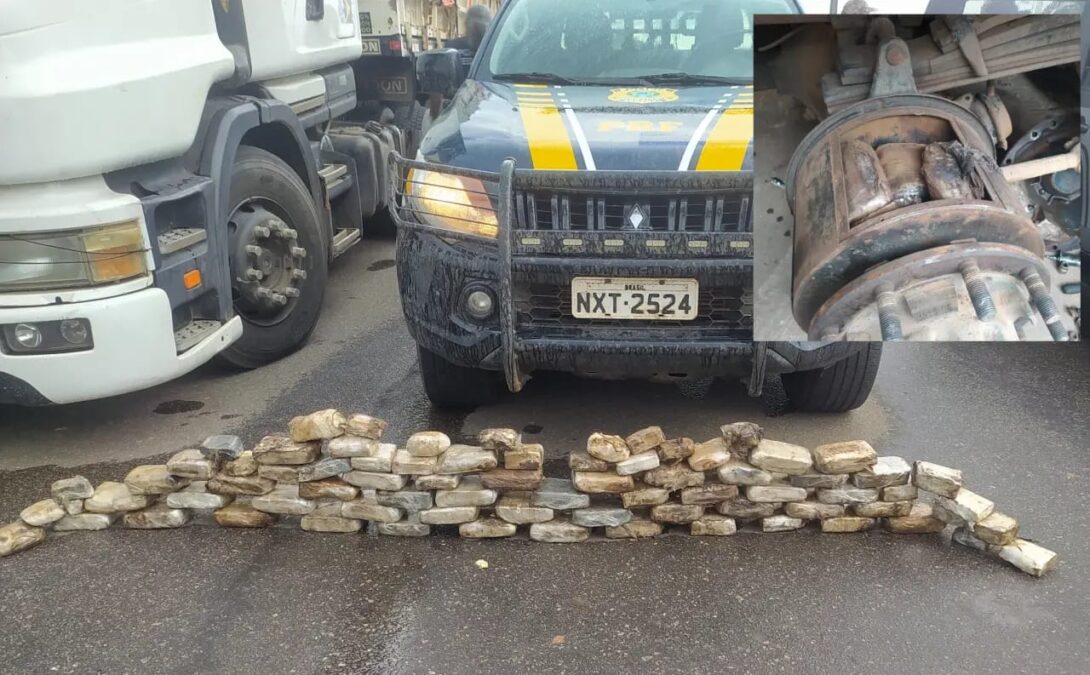 Polícia Rodoviária Federal e Polícia Militar apreendem 58 kg de pasta base de cocaína na BR-364