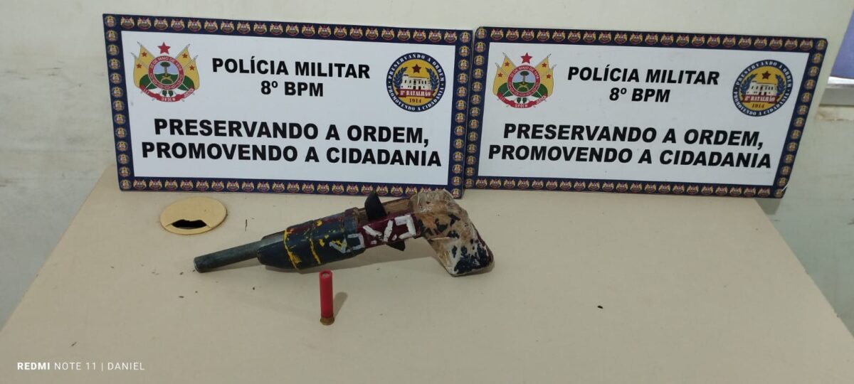 8º BPM apreende arma de fogo em Sena Madureira