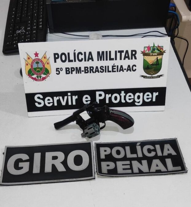 Homem monitorado pela justiça é preso com arma de fogo em Brasiléia