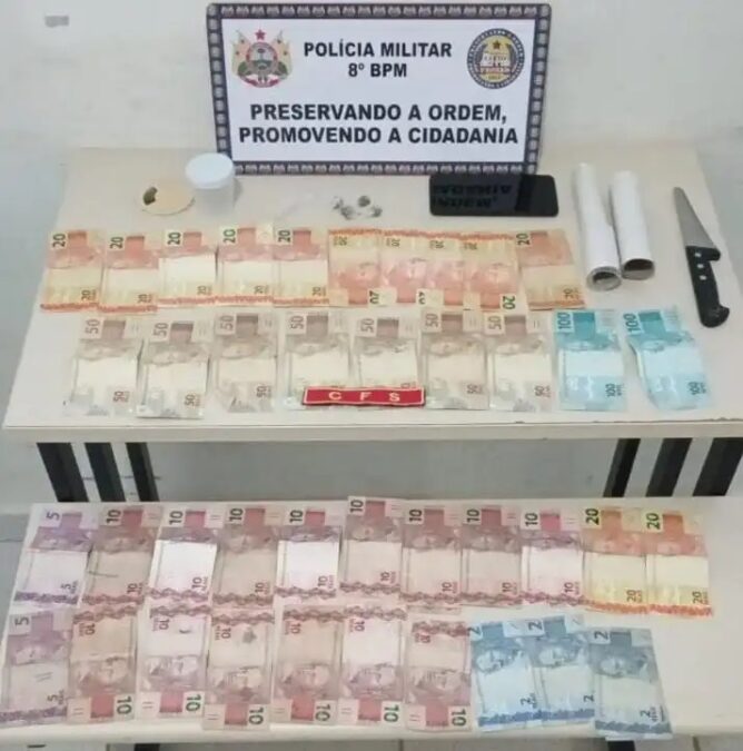 Em Sena Madureira, trio é preso por tráfico e com mais de R$ 1 mil em espécie