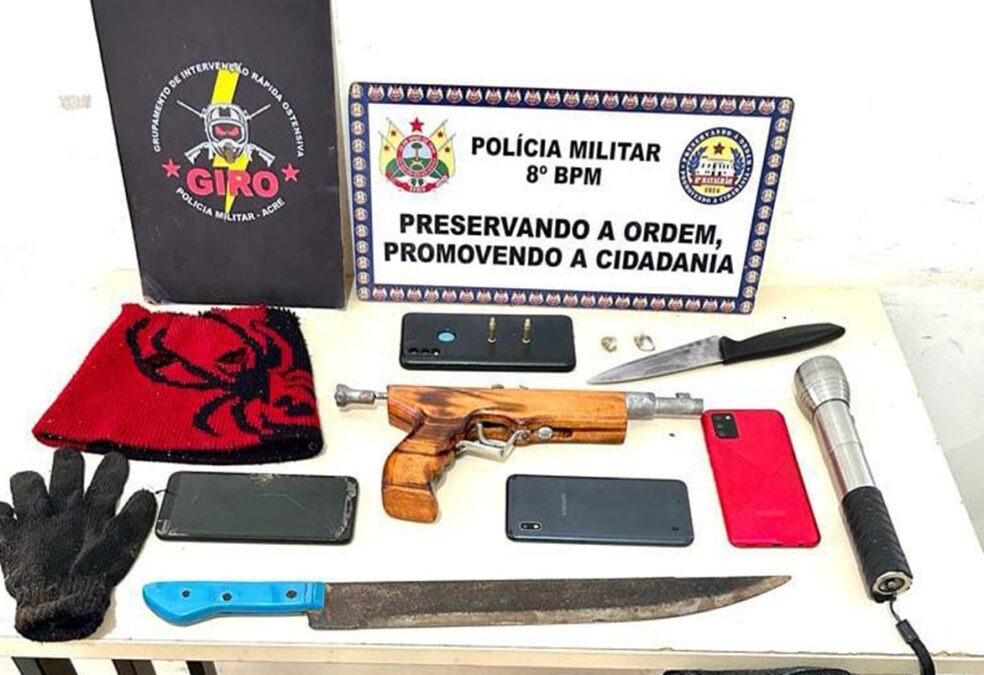 Policia Militar de Sena Madureira realiza prisão e apreensão na BR 364