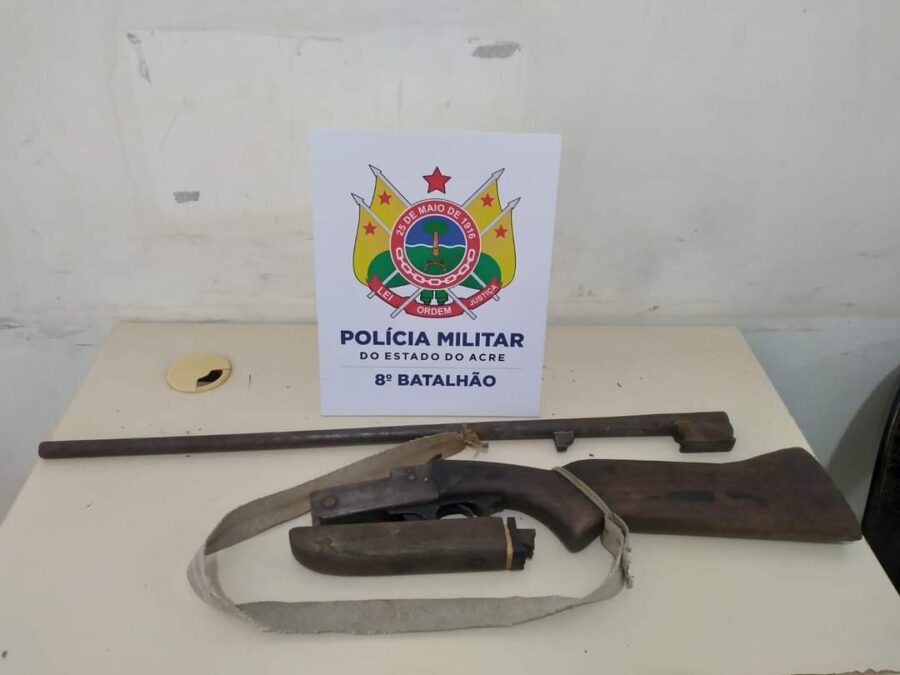 8º BPM realiza apreensão de arma de fogo em Sena Madureira