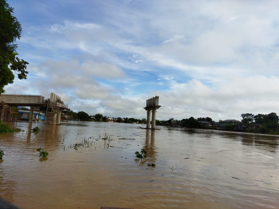 Rio Iaco chega a marca de 15,28 metros e 22 famílias são atingidas em Sena Madureira