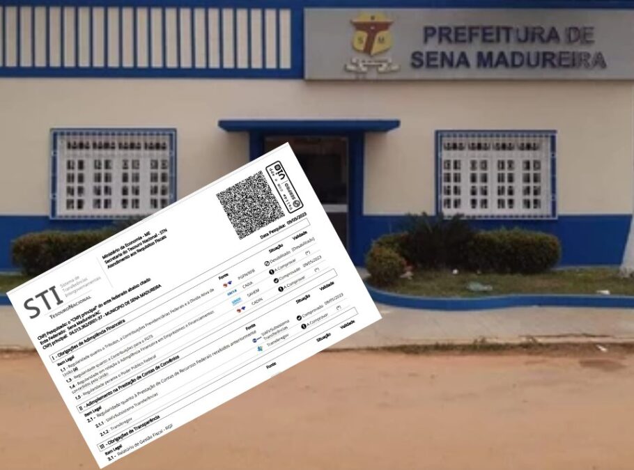 Relatório aponta irregularidades na Prefeitura de Sena Madureira; Município não pode realizar convênios