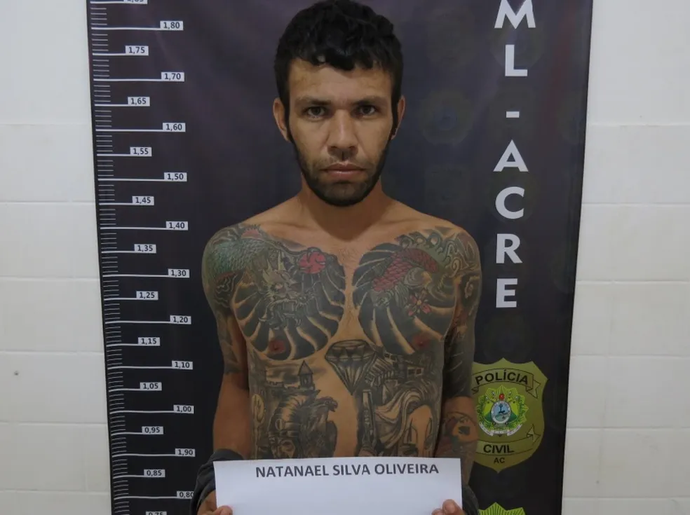 Natanael Oliveira foi preso no último dia 14 de julho em Rio Branco e autuado por homicídio qualificado — Foto: Arquivo