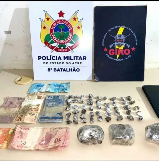 8º BPM prende traficante com droga em Sena Madureira