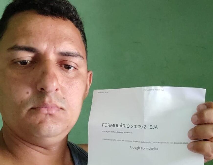 Morador de Sena Madureira questiona ausência de seu nome na lista de inscritos para processo seletivo da educação estadual