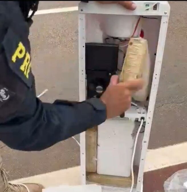PRF apreende mais de 11 kg de maconha ocultos em aparelhos eletrodomésticos no interior do Acre