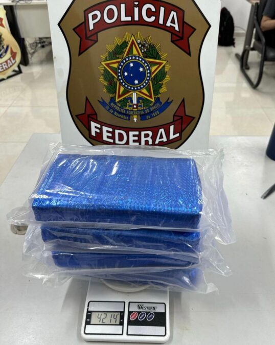 PF apreende mais de 4 kg de drogas durante fiscalização em ônibus