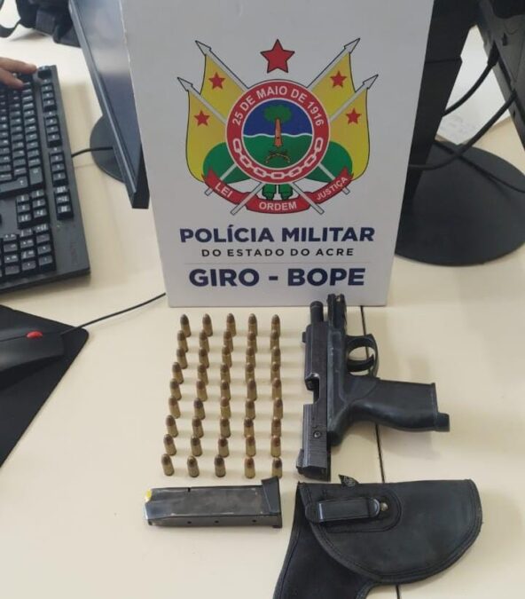 Homem armado é detido pela polícia após tentativa de fuga em Rio Branco