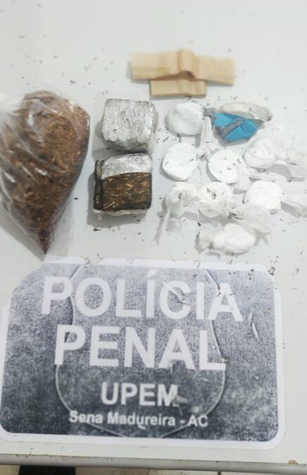 Polícia Penal impede contrabando de drogas e celulares no presídio de Sena Madureira; e visitante flagrada com entorpecentes em partes íntimas é detida