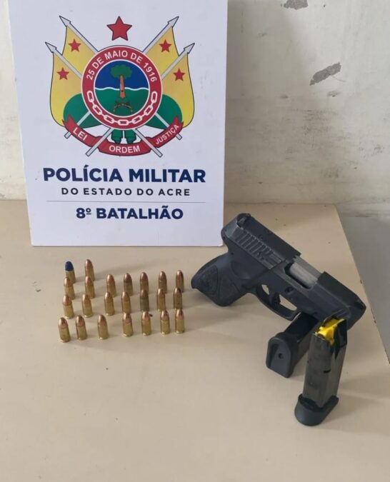 Em Sena Madureira, PM prende faccionado com arma e munições