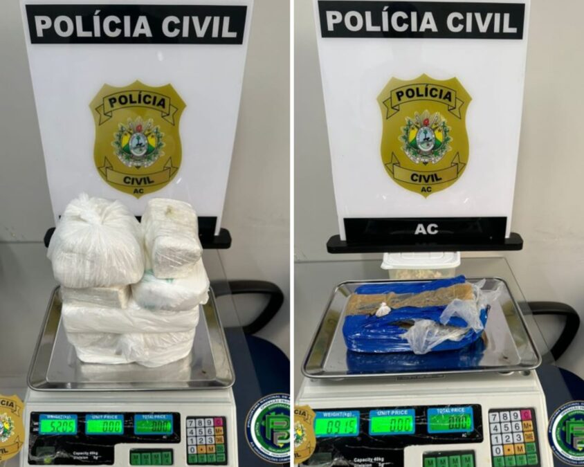 Traficante em Cruzeiro do Sul foge da Polícia Civil e abandona mochila com quase seis quilos de drogas