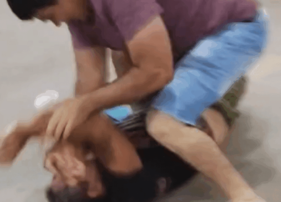 Em Sena, pescador e mecânico travam briga violenta em estacionamento de supermercado
