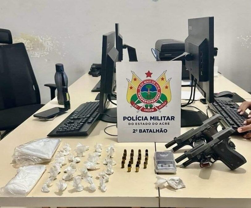 Polícia Militar apreende mais três armas de fogo e drogas no Segundo Distrito