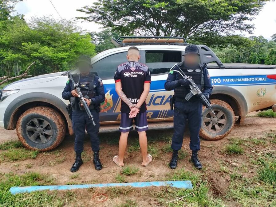 Equipe de Patrulhamento Comunitário Rural detém foragido da Justiça de Manoel Urbano