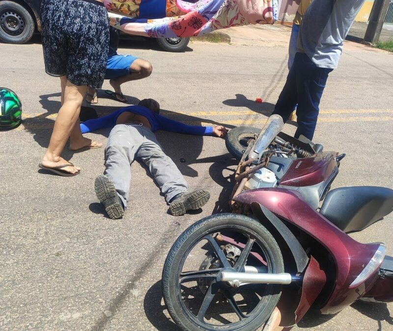 Acidente de trânsito em Sena Madureira: rapaz colide com cachorro na rua Maranhão