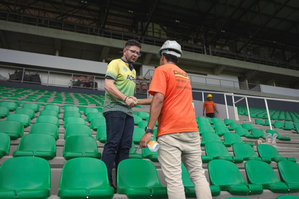 Governador visita reforma do Estádio Arena da Floresta que terá estrutura 100% modernizada