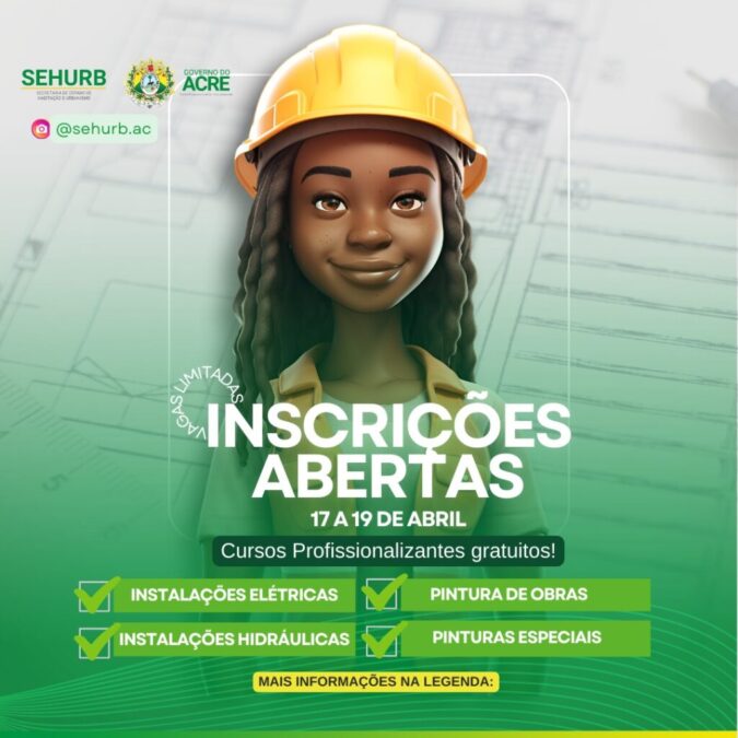 Governo abre inscrições para cursos profissionalizantes na área de construção civil