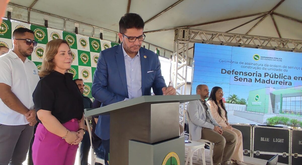 Governador Gladson Cameli e Defensoria Pública do Acre assinam ordem de serviço para novo prédio em Sena Madureira