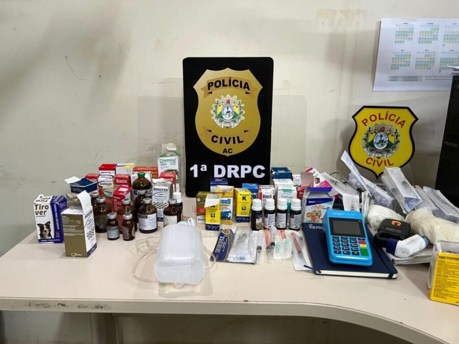 Polícia Civil do Acre desmantela clínica veterinária ilegal e apreende medicamentos irregulares