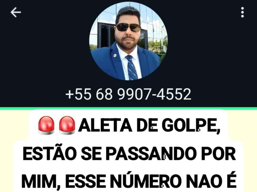 Alerta de Golpe! Imagem de advogado acreano é usada em fraude financeira