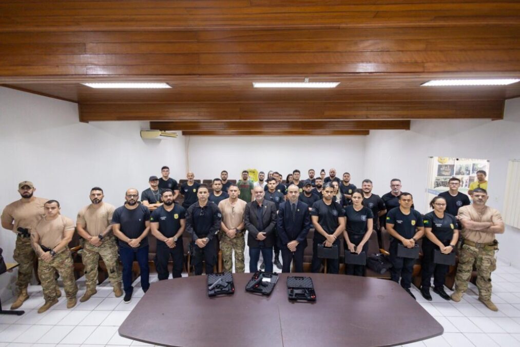 Polícia Civil do Acre recebe 32 novas armas para reforço nas atividades ostensivas