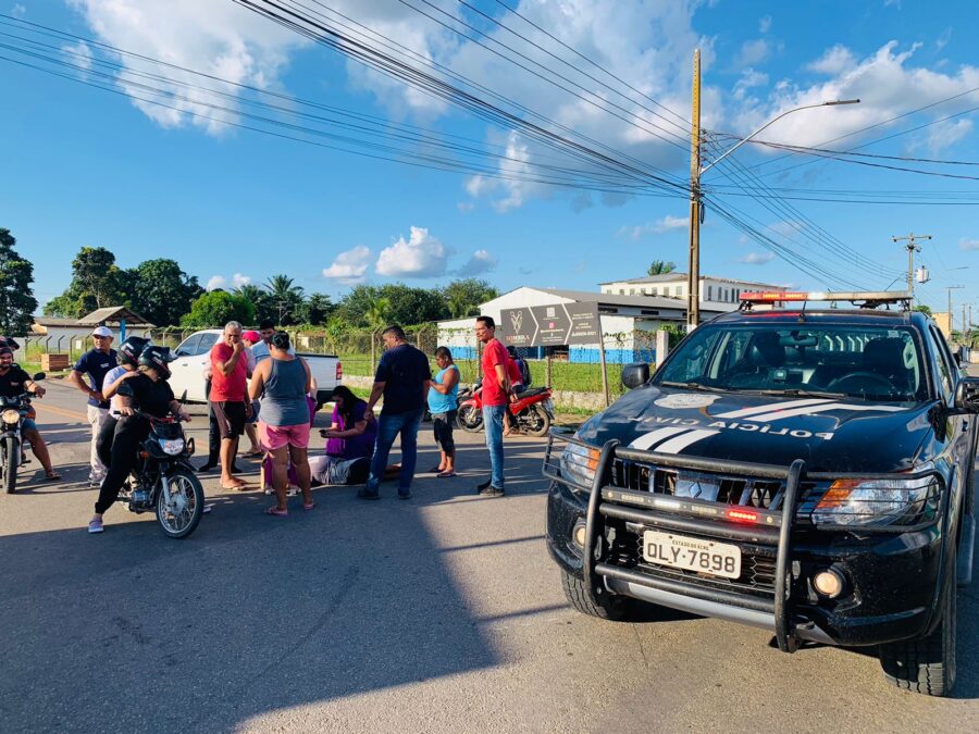 Acidente envolve caminhonete da prefeitura e idoso em Sena Madureira
