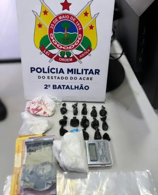 Traficantes reincidentes são presos com cocaína no Segundo Distrito de Rio Branco
