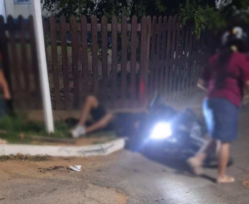 Acidente em Sena Madureira envolve ciclista e motociclista; condutor da moto não possuía habilitação