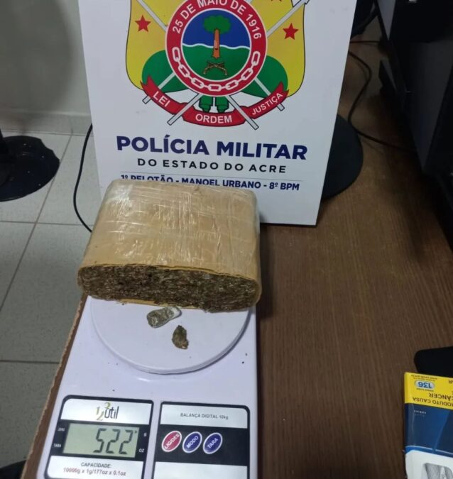 8º BPM prende supostos traficantes com droga em Manoel Urbano