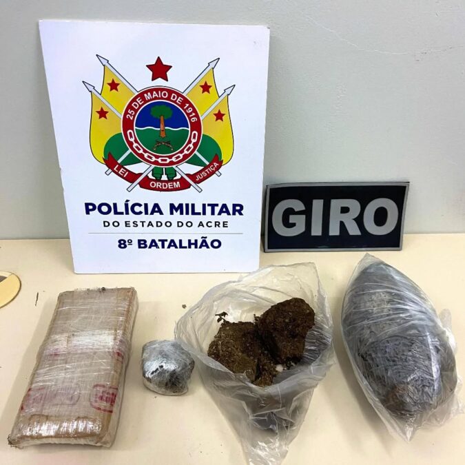 Polícia Militar intercepta 500g de droga no bairro Pista em Sena Madureira